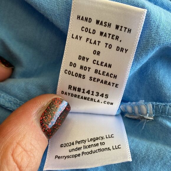 Daydreamer LA Tom Petty & The Heartbreakers Rock N Roll Caravan Tee Vintage Blue - Picture 6 of 7